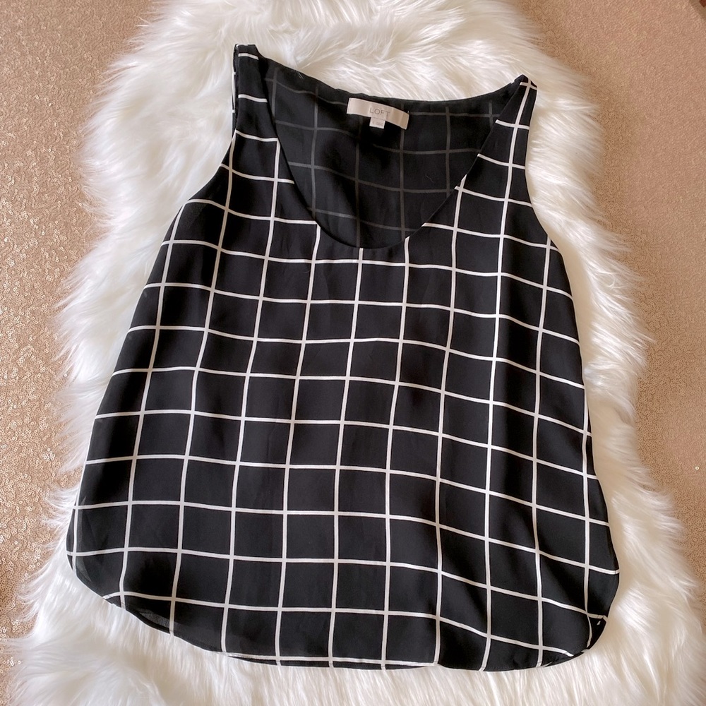 LOFT Black and White Tank